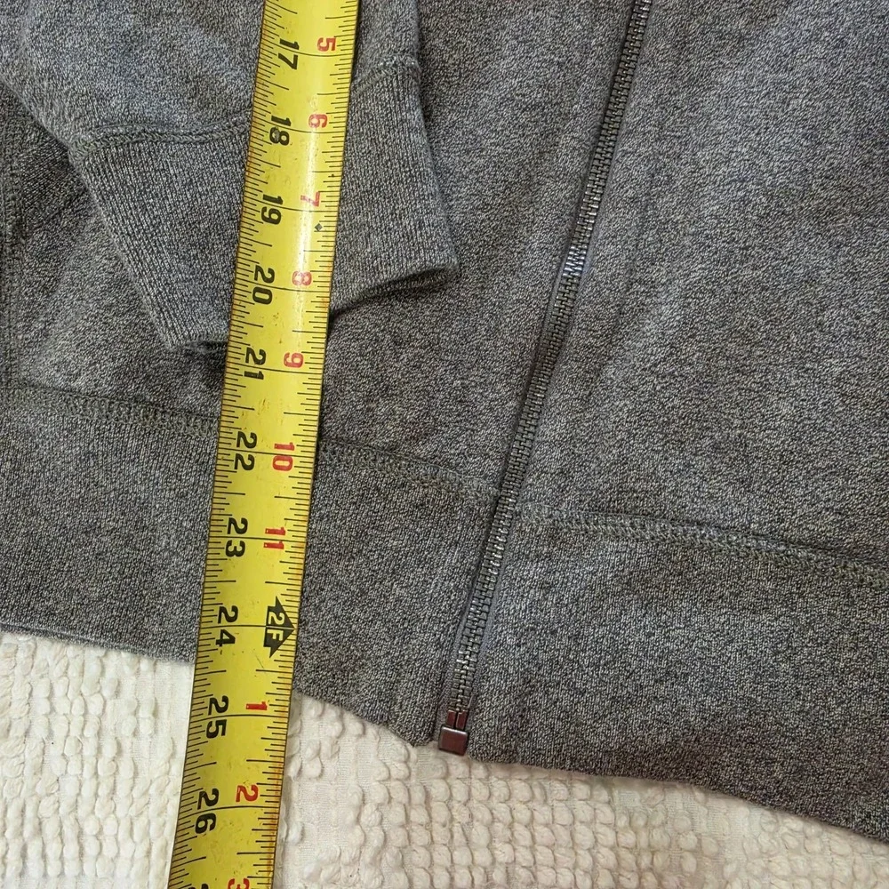 Polo Ralph Lauren Hoodie Mens M Gray Full Zip Hooded Pockets Logo Sweatshirt